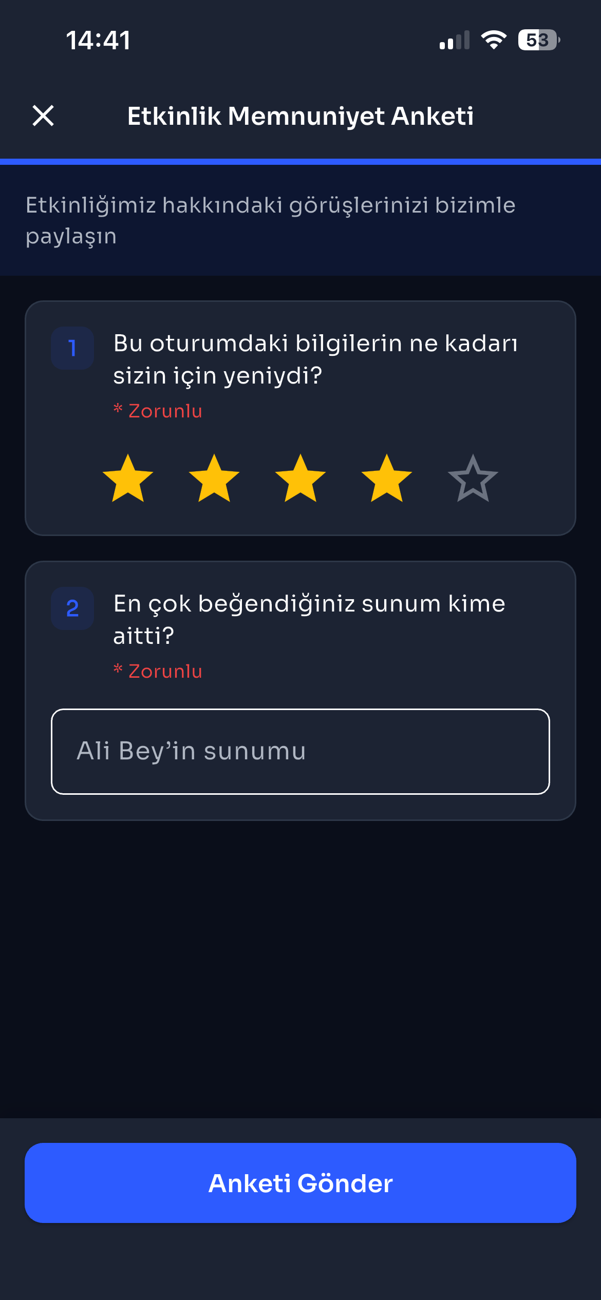 Anket detayı